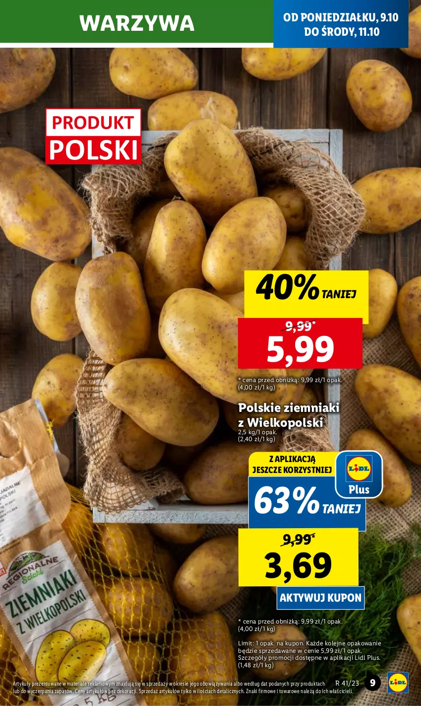 Gazetka promocyjna Lidl - GAZETKA - ważna 09.10 do 11.10.2023 - strona 11 - produkty: Olej, Warzywa, Ziemniaki