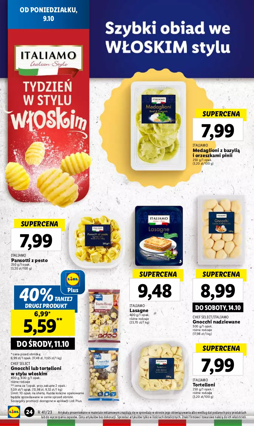 Gazetka promocyjna Lidl - GAZETKA - ważna 09.10 do 11.10.2023 - strona 28 - produkty: Bazyl, Gnocchi, Lasagne, Lion, Olej, Pesto, Tortelloni