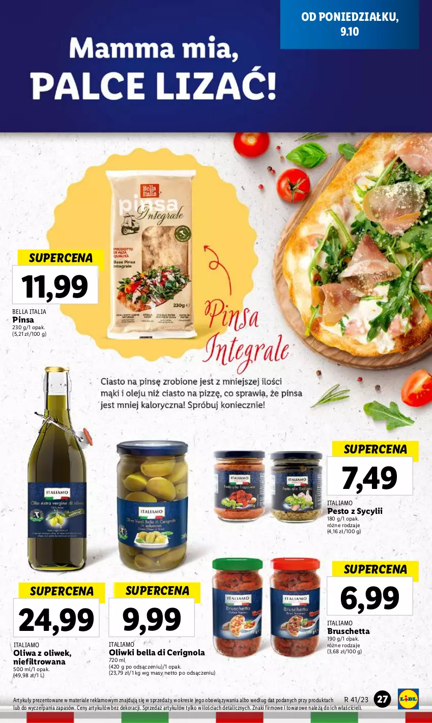 Gazetka promocyjna Lidl - GAZETKA - ważna 09.10 do 11.10.2023 - strona 31 - produkty: Bell, Bella, Oliwa z oliwek, Oliwki, Pesto