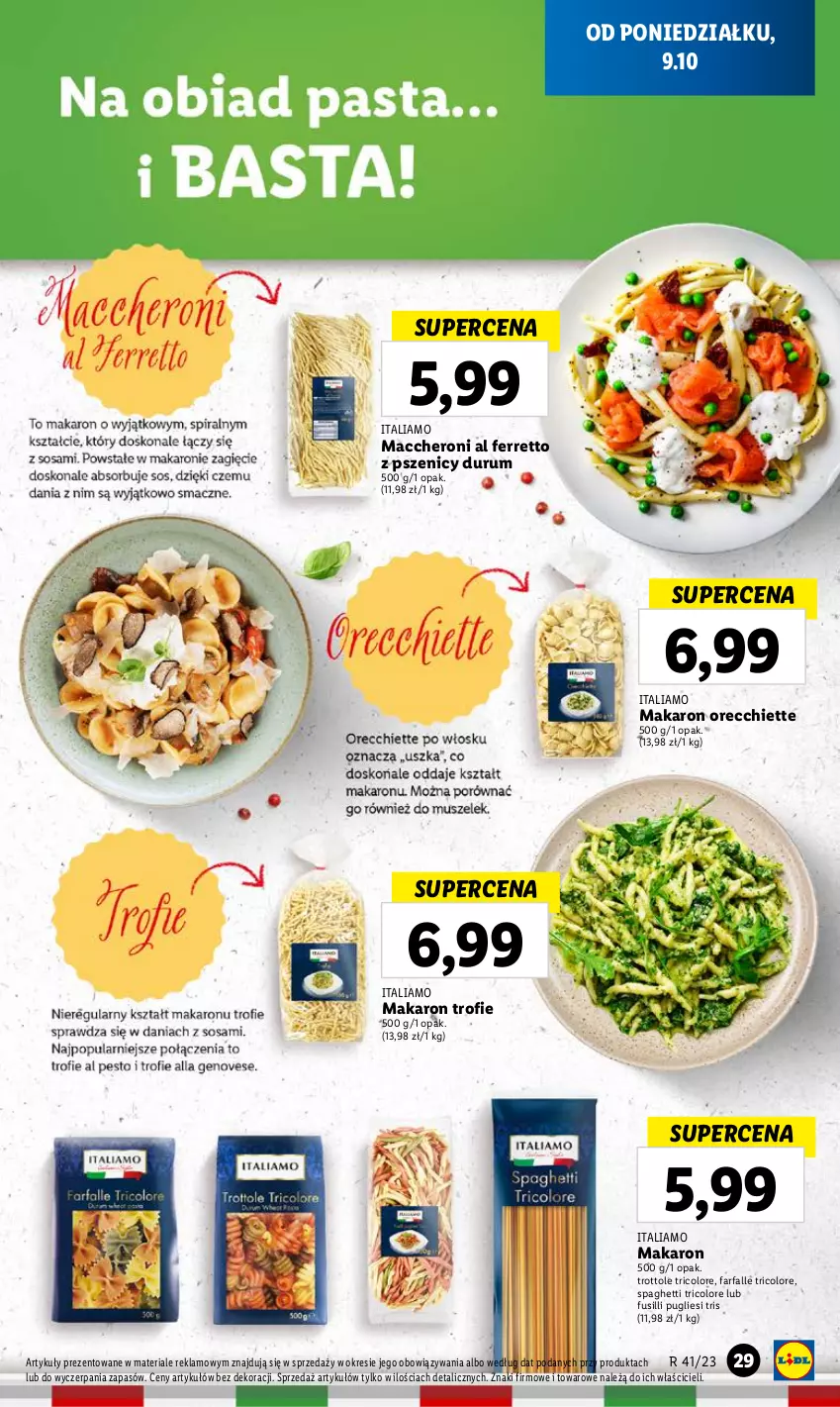 Gazetka promocyjna Lidl - GAZETKA - ważna 09.10 do 11.10.2023 - strona 33 - produkty: Fa, Makaron, Rum, Spaghetti