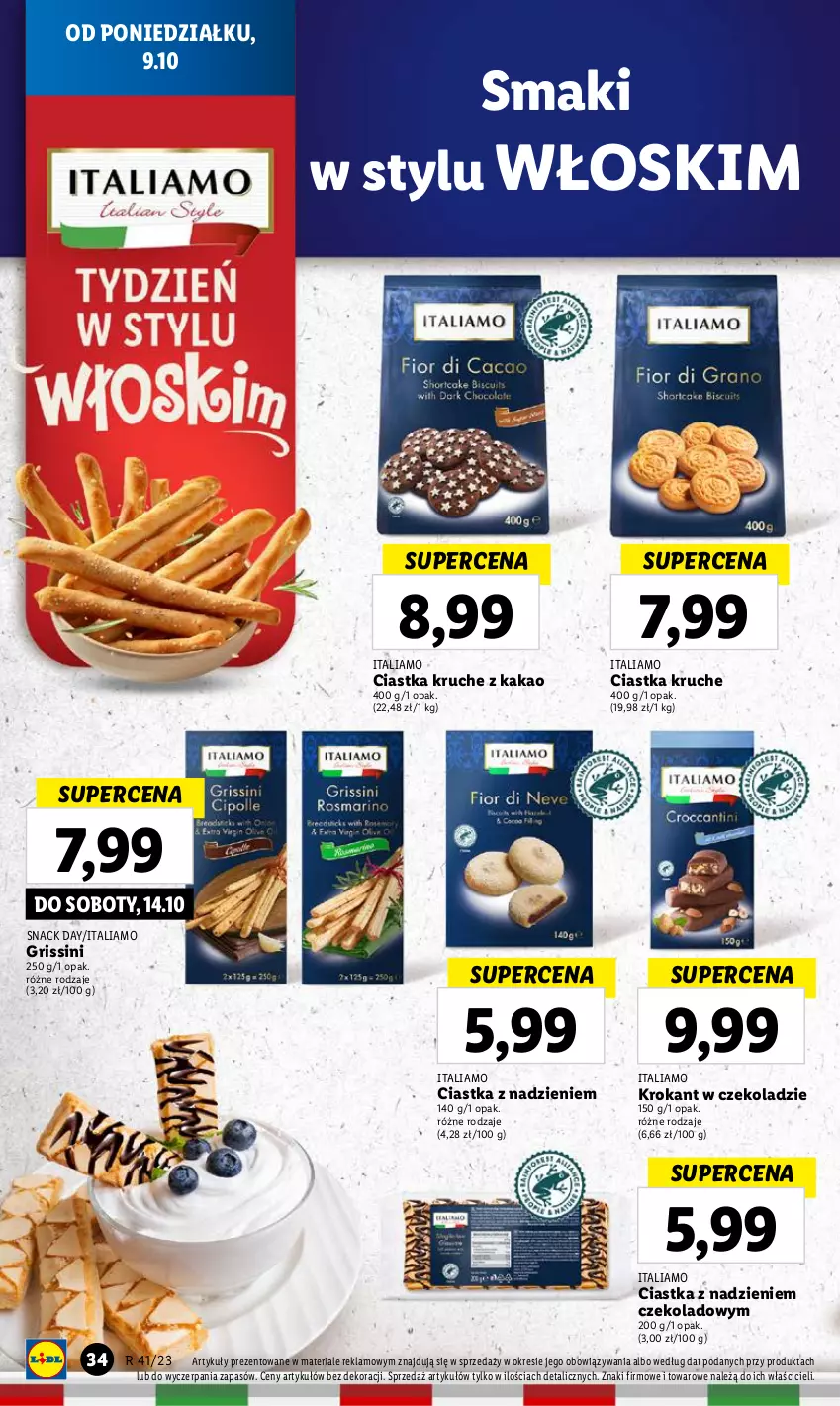 Gazetka promocyjna Lidl - GAZETKA - ważna 09.10 do 11.10.2023 - strona 38 - produkty: Ciastka, Grissini, Kakao