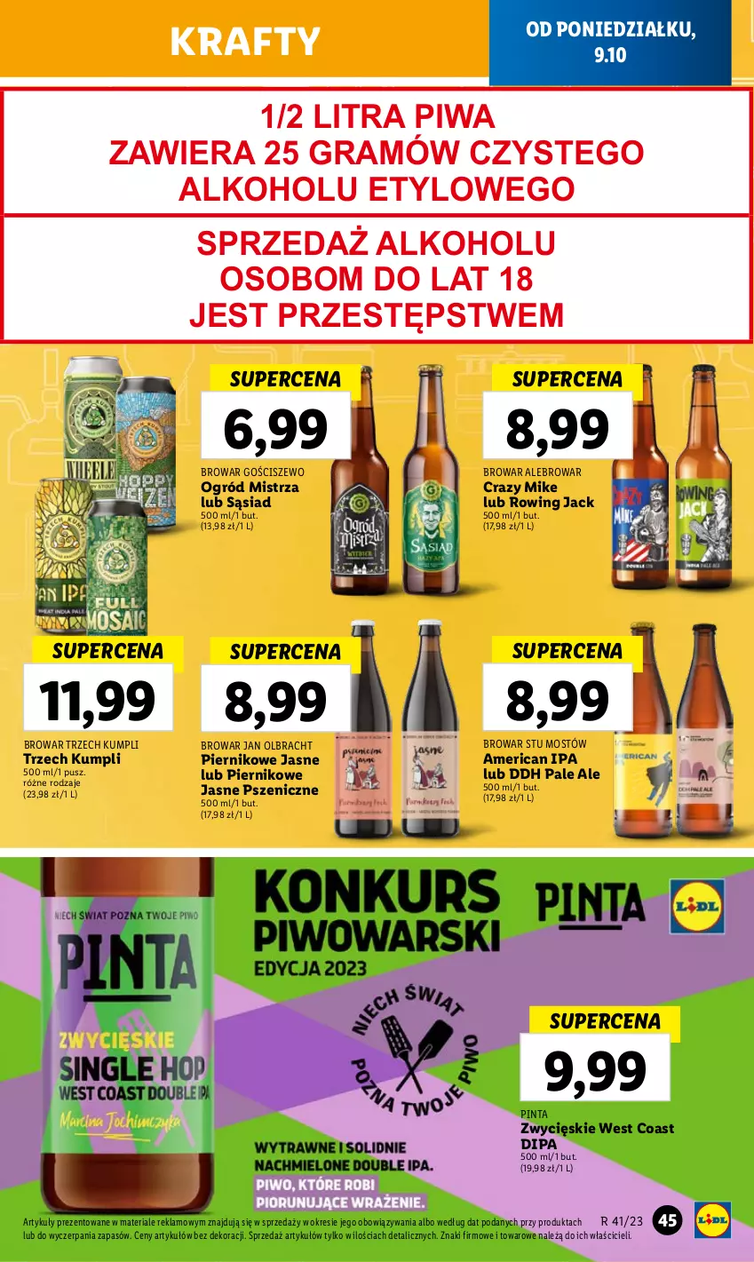 Gazetka promocyjna Lidl - GAZETKA - ważna 09.10 do 11.10.2023 - strona 49 - produkty: Gra, Ogród, Piernik, Piwa