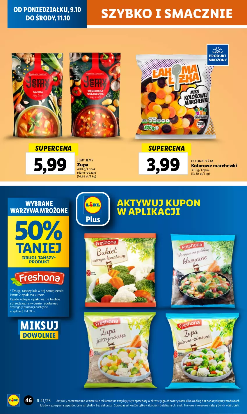 Gazetka promocyjna Lidl - GAZETKA - ważna 09.10 do 11.10.2023 - strona 50 - produkty: Olej, Warzywa, Zupa