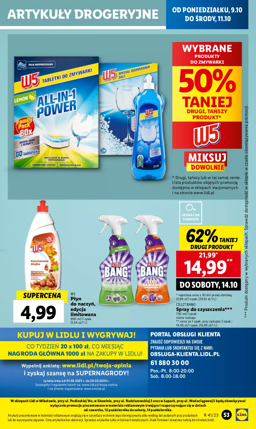 Gazetka promocyjna Lidl - GAZETKA - ważna 09.10 do 11.10.2023 - strona 57 - produkty: Cillit Bang, Gry, Mola, Spray do czyszczenia, Zmywarki