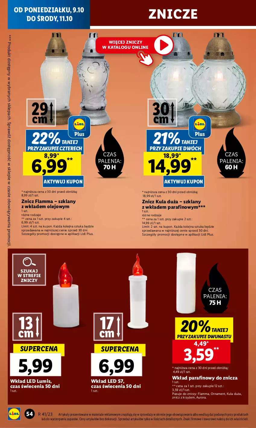 Gazetka promocyjna Lidl - GAZETKA - ważna 09.10 do 11.10.2023 - strona 58 - produkty: Olej, Znicz