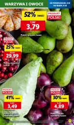 Gazetka promocyjna Lidl - GAZETKA - Gazetka - ważna od 11.10 do 11.10.2023 - strona 13 - produkty: Cebula czerwona, Cebula, Warzywa, Warzywa i owoce, Gruszki, Owoce