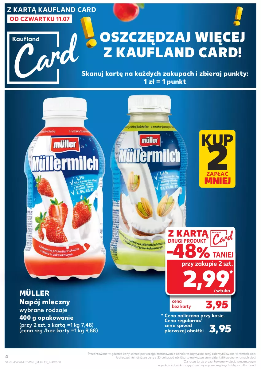 Gazetka promocyjna Kaufland - Gazetka tygodnia - ważna 11.07 do 17.07.2024 - strona 4 - produkty: Müller, Napój, Napój mleczny, Rama, Sok