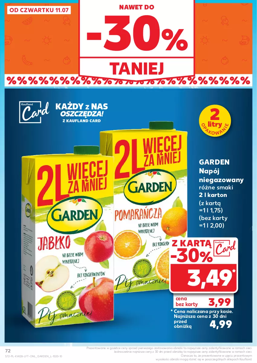 Gazetka promocyjna Kaufland - Gazetka tygodnia - ważna 11.07 do 17.07.2024 - strona 72 - produkty: Napój, Napój niegazowany, Rama, Sok