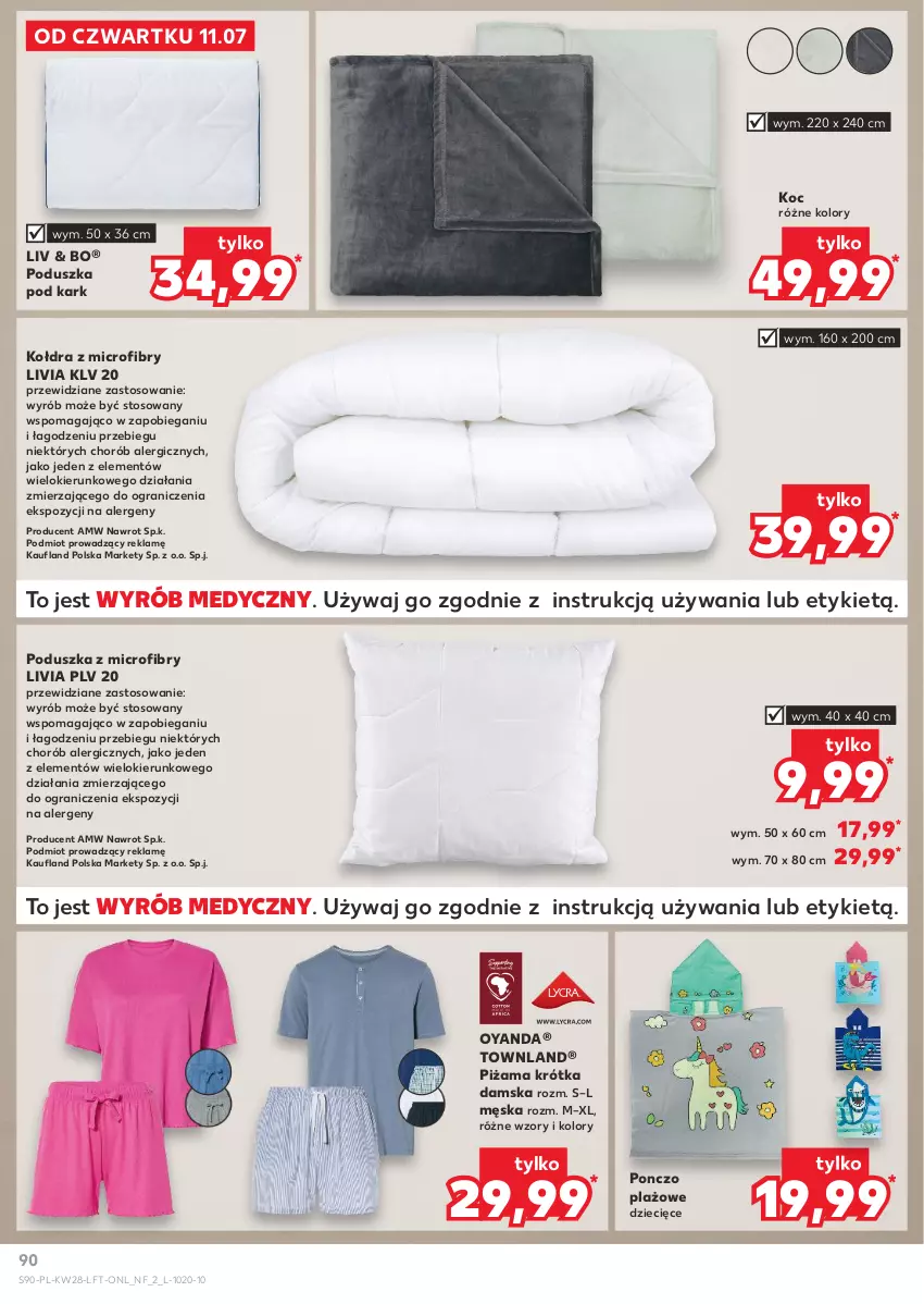 Gazetka promocyjna Kaufland - Gazetka tygodnia - ważna 11.07 do 17.07.2024 - strona 90 - produkty: Dzieci, Gra, Koc, Kołdra, Piżama, Poduszka, Poduszka pod kark, Ponczo