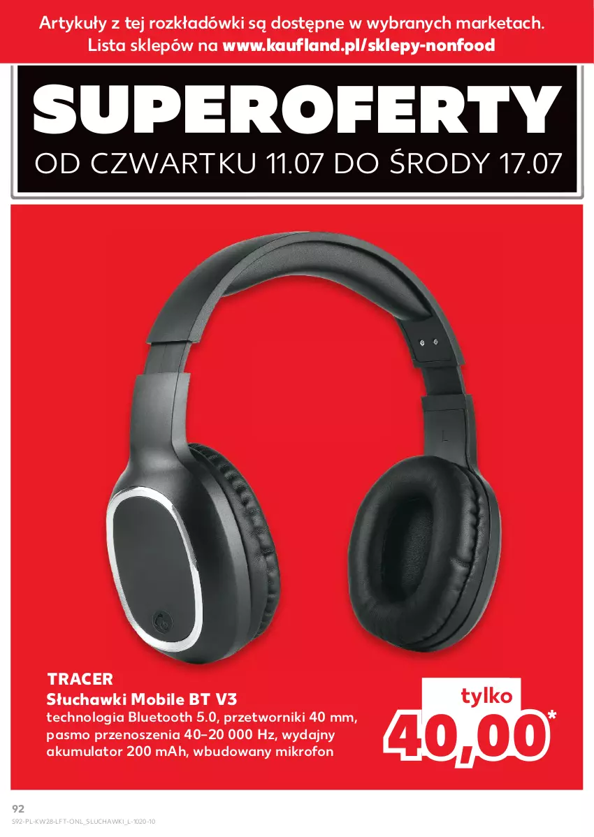 Gazetka promocyjna Kaufland - Gazetka tygodnia - ważna 11.07 do 17.07.2024 - strona 92 - produkty: Acer, Akumulator, Mikrofon, Mobil, Słuchawki