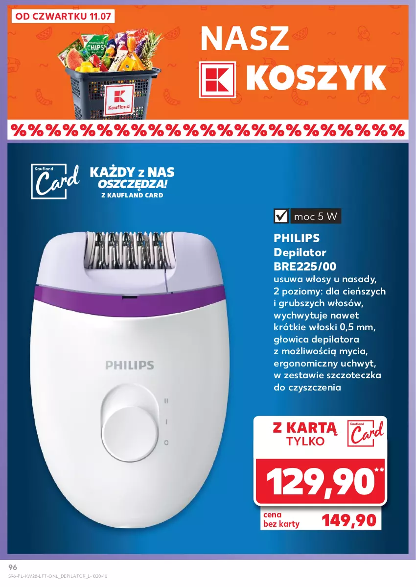 Gazetka promocyjna Kaufland - Gazetka tygodnia - ważna 11.07 do 17.07.2024 - strona 96 - produkty: Cień, Depilator, Kosz, Philips, Szczoteczka