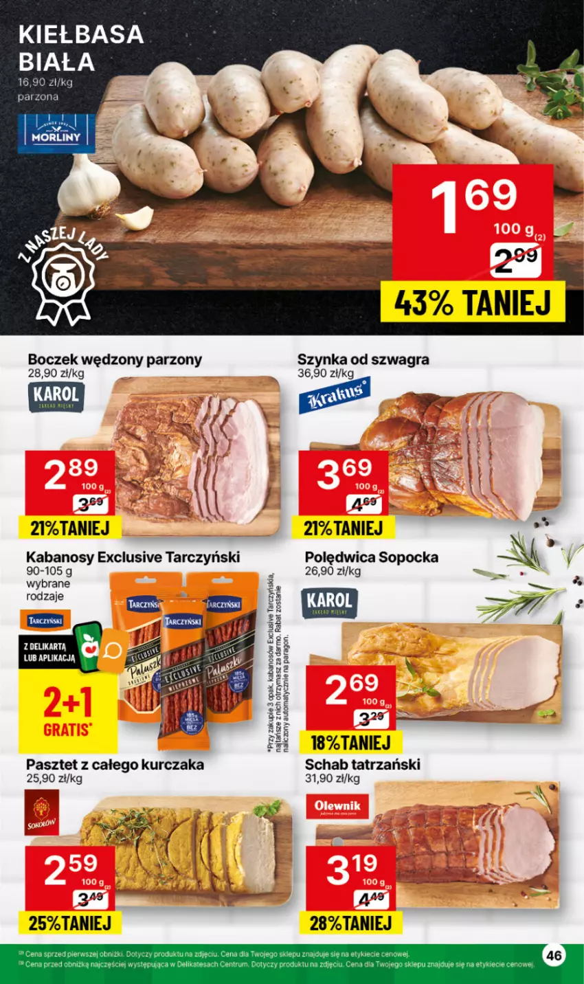 Gazetka promocyjna Delikatesy Centrum - NOWA GAZETKA Delikatesy Centrum od 25 marca! 25-31.03.2024 - ważna 25.03 do 31.03.2024 - strona 46 - produkty: Boczek, Gra, Kabanos, Kiełbasa, Kurczak, Pasztet, Polędwica, Rum, Szynka, Tarczyński