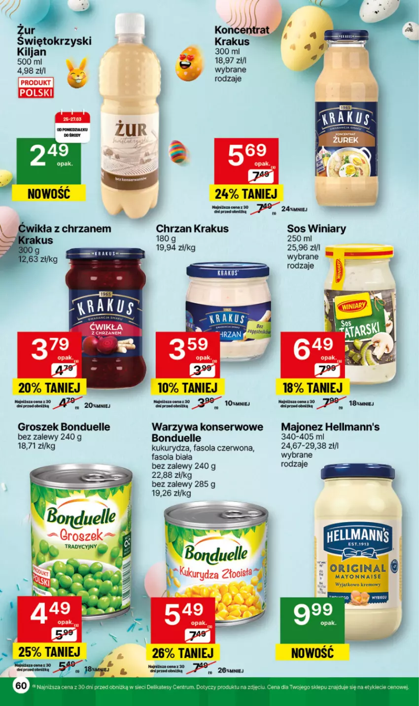 Gazetka promocyjna Delikatesy Centrum - NOWA GAZETKA Delikatesy Centrum od 25 marca! 25-31.03.2024 - ważna 25.03 do 31.03.2024 - strona 60 - produkty: AEG, Bonduelle, Chrzan, Fa, Fasola, Groszek, Krakus, Kukurydza, Majonez, Rum, Ser, Sos, Warzywa, Warzywa konserwowe, Winiary