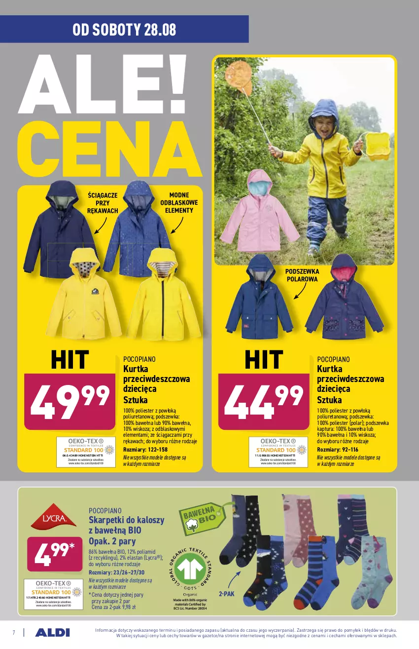 Gazetka promocyjna Aldi - OKAZJE DLA CIEBIE I DOMU - ważna 25.08 do 28.08.2021 - strona 7 - produkty: Dzieci, Karp, Kawa, Kurtka, Pocopiano, Skarpetki, Wełna