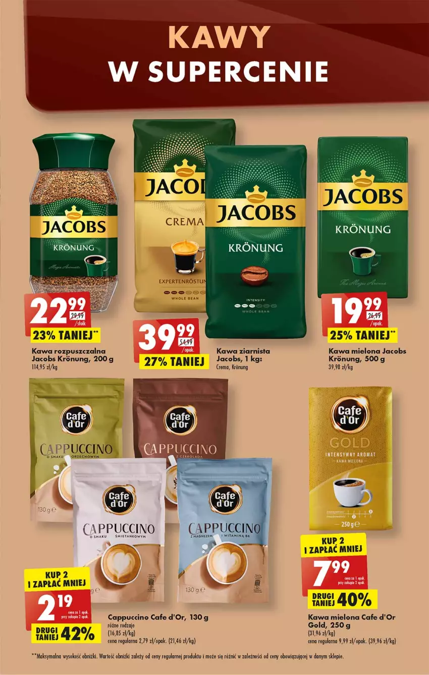 Gazetka promocyjna Biedronka - W tym tygodniu - ważna 11.04 do 16.04.2022 - strona 35 - produkty: Cappuccino, Jacobs, Kawa, Kawa mielona, Kawa rozpuszczalna, Kawa ziarnista, Magnez, Sok