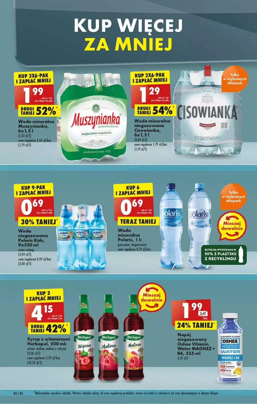 Gazetka promocyjna Biedronka - W tym tygodniu - ważna 11.04 do 16.04.2022 - strona 42 - produkty: Herbapol, Magnez, Mus, Muszynianka, Napój, Oshee, Sok, Woda, Woda mineralna, Woda niegazowana