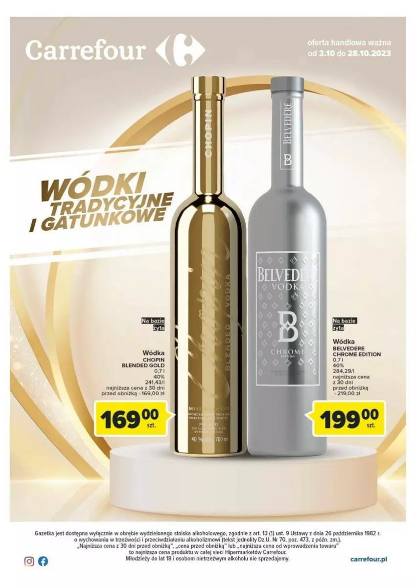 Gazetka promocyjna Carrefour - ważna 03.10 do 08.10.2023 - strona 1 - produkty: Fa, Wódka