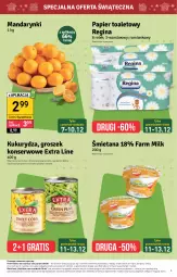 Gazetka promocyjna Stokrotka - Market - Gazetka - ważna od 13.12 do 13.12.2023 - strona 5 - produkty: Mandarynki, Warzywa, Ser, Rum, Por, Gin, Gra, Papier, Papier toaletowy, Farm Milk, Owoce, Mięso, Groszek, Kukurydza, Fa