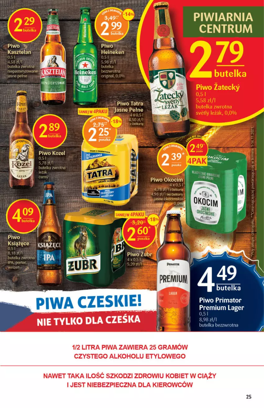 Gazetka promocyjna Delikatesy Centrum - Gazetka DC02 - ważna 13.01 do 19.01.2022 - strona 25 - produkty: Gra, Heineken, Kasztelan, Koc, Okocim, Piec, Piwa, Piwo, Prima, Rum, Tatra