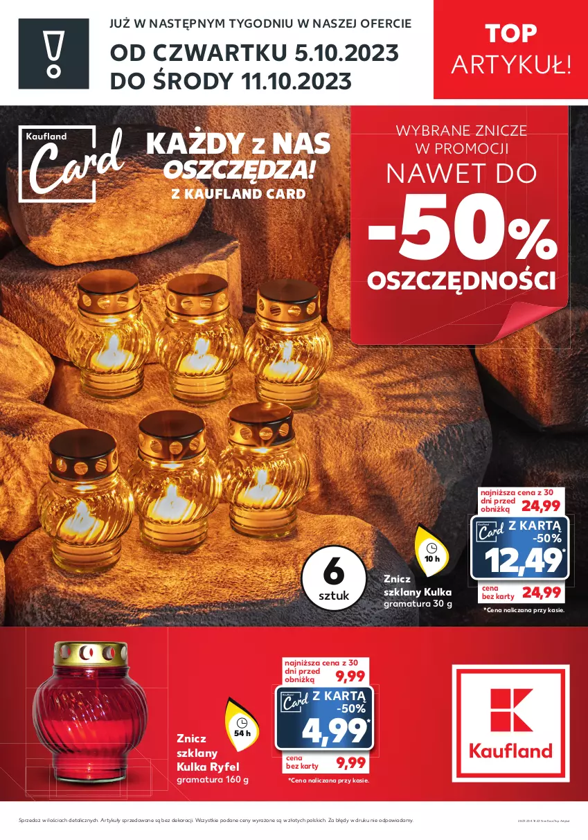 Gazetka promocyjna Kaufland - Zapowiedź oferty - ważna 28.09 do 04.10.2023 - strona 1 - produkty: Gra, Rama, Top, Znicz