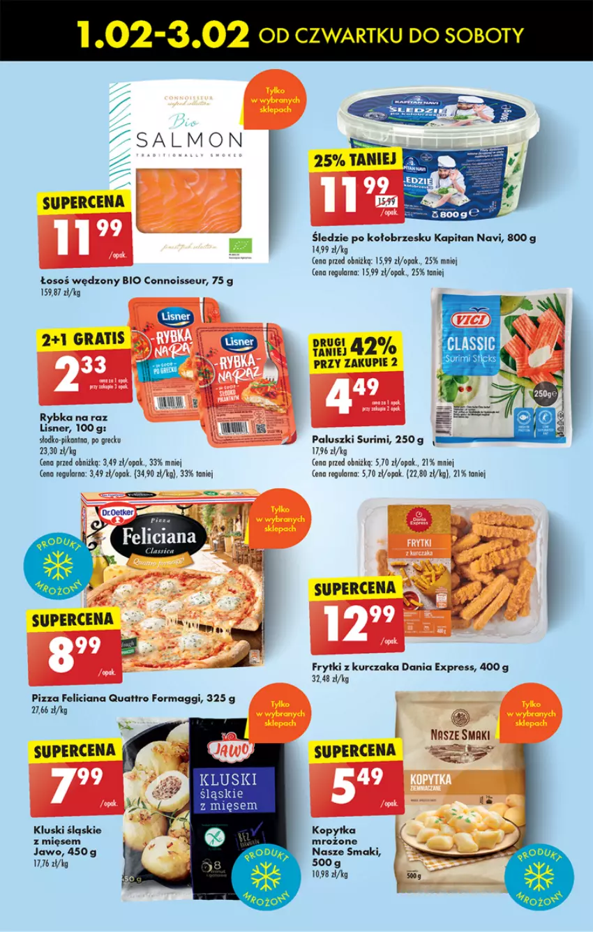 Gazetka promocyjna Biedronka - Od czwartku - ważna 01.02 do 07.02.2024 - strona 31 - produkty: Feliciana, Frytki, Gra, Kopytka, Kurczak, Lisner, Maggi, Pizza, Rybka na raz, Surimi