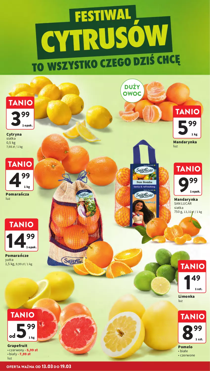 Gazetka promocyjna Intermarche - Gazetka Intermarche - ważna 13.03 do 19.03.2025 - strona 12 - produkty: Gra, Limonka, Pomarańcze, Pomelo, Siatka