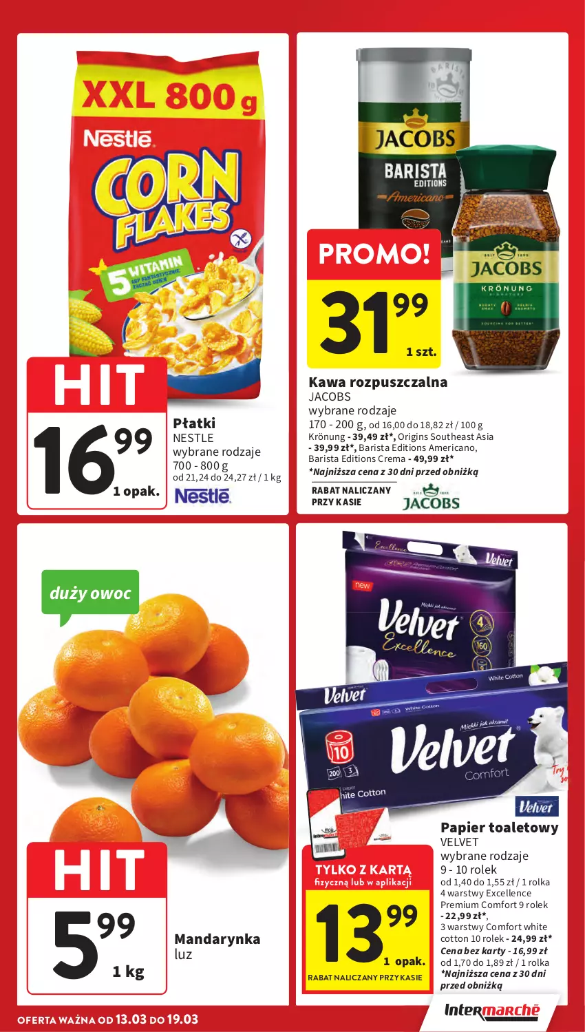 Gazetka promocyjna Intermarche - Gazetka Intermarche - ważna 13.03 do 19.03.2025 - strona 5 - produkty: Gin, Jacobs, Kawa, Kawa rozpuszczalna, Papier, Papier toaletowy, Velvet