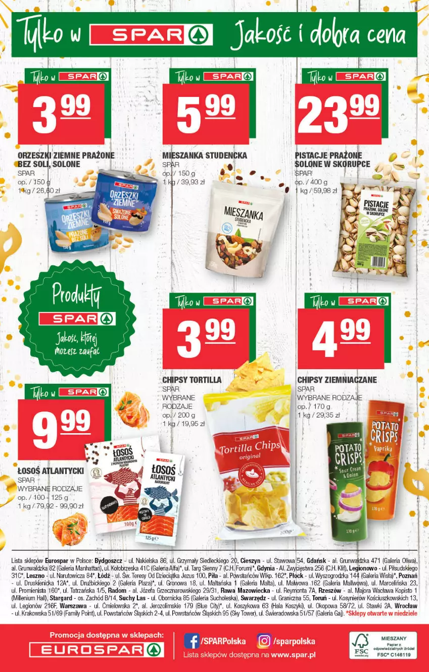 Gazetka promocyjna Spar - EuroSpar - ważna 26.12.2021 do 05.01.2022 - strona 8 - produkty: BIC, Chipsy, Dzieci, Fa, Gra, Kosz, Mieszanka studencka, Orzeszki, Orzeszki ziemne, Papier, Pistacje, Rum, Tortilla, Tortilla Chips