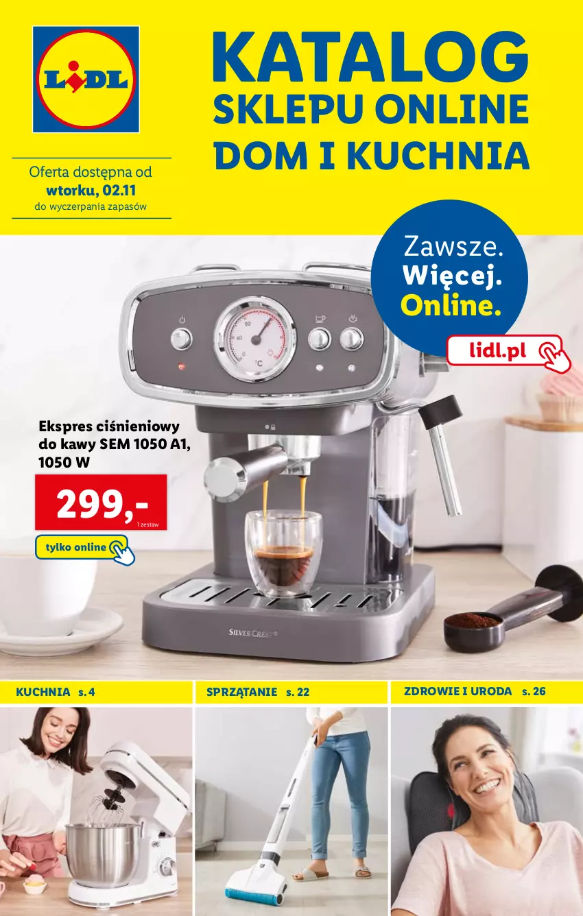 Gazetka promocyjna Lidl - KATALOG SKLEPU ONLINE DOM I KUCHNIA - ważna 02.11 do 28.11.2021 - strona 1 - produkty: Kuchnia, Sprzątanie, Zdrowie