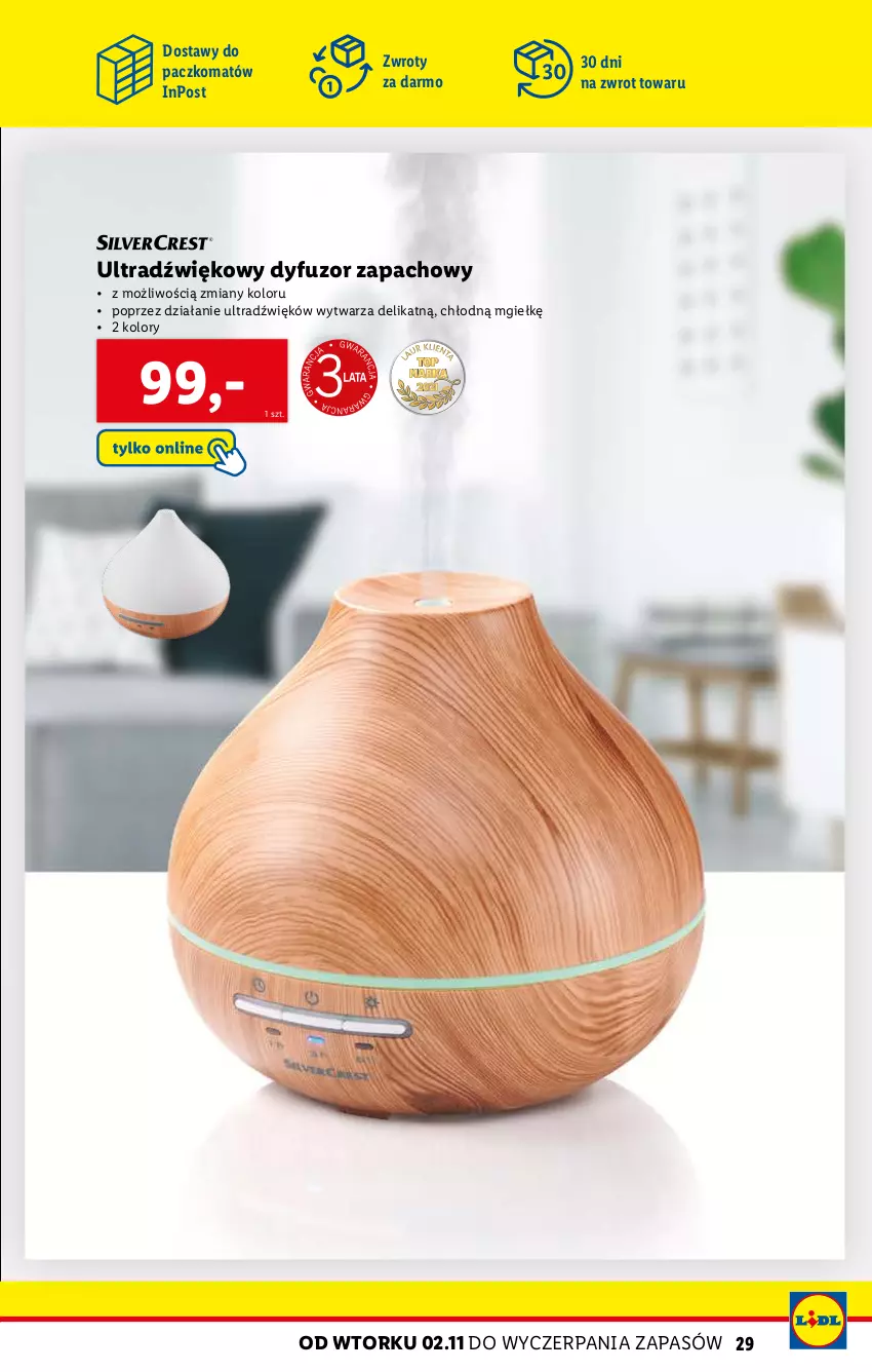 Gazetka promocyjna Lidl - KATALOG SKLEPU ONLINE DOM I KUCHNIA - ważna 02.11 do 28.11.2021 - strona 29 - produkty: Dyfuzor zapachowy