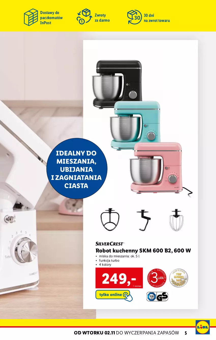 Gazetka promocyjna Lidl - KATALOG SKLEPU ONLINE DOM I KUCHNIA - ważna 02.11 do 28.11.2021 - strona 5 - produkty: Miska, Robot