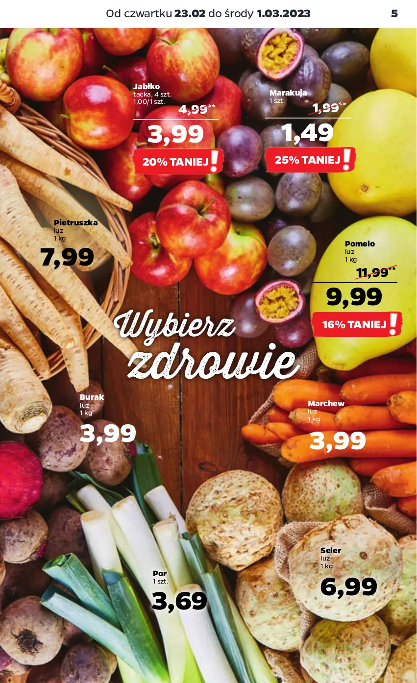 Gazetka promocyjna Netto - Artykuły spożywcze - ważna 23.02 do 01.03.2023 - strona 5 - produkty: Pietruszka, Pomelo, Por, Zdrowie