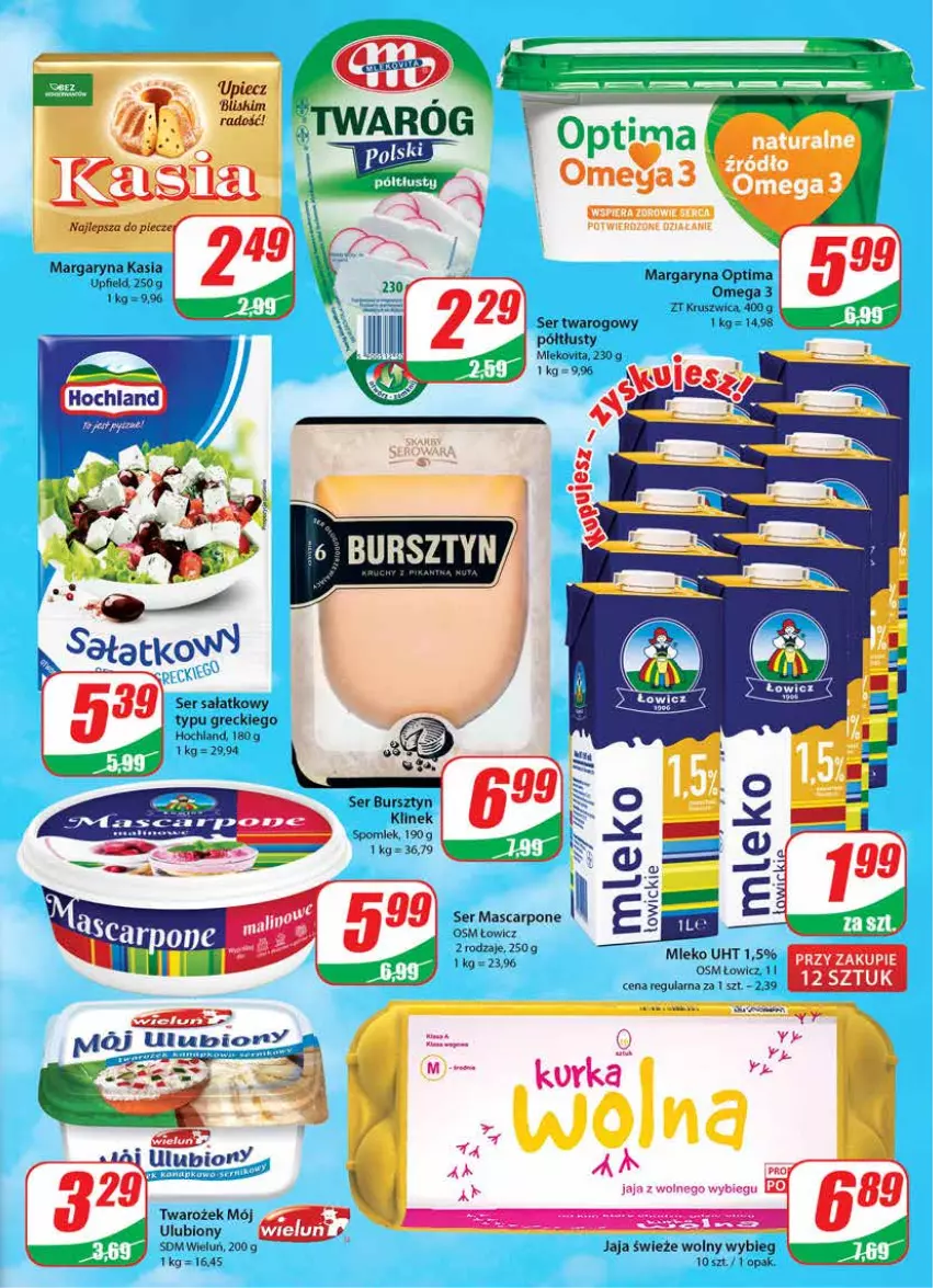 Gazetka promocyjna Dino - Gazetka - ważna 15.09 do 21.09.2021 - strona 13 - produkty: Bursztyn, Hochland, Jaja, Kasia, Margaryna, Mascarpone, Piec, Sałat, Ser, Ser twarogowy