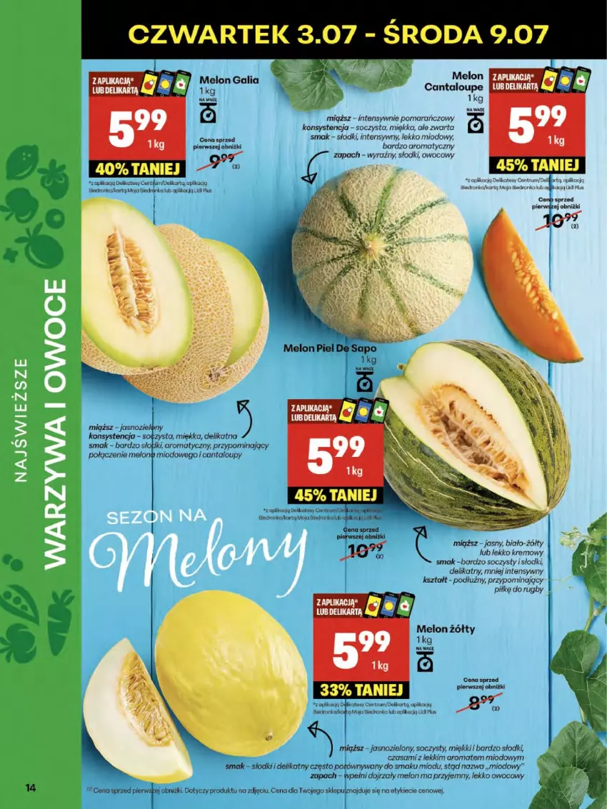 Gazetka promocyjna Delikatesy Centrum - Franczyza DC27 Czwartek - ważna 03.07 do 09.07.2025 - strona 14 - produkty: Dron, Koc, Melon, Orka, Rum