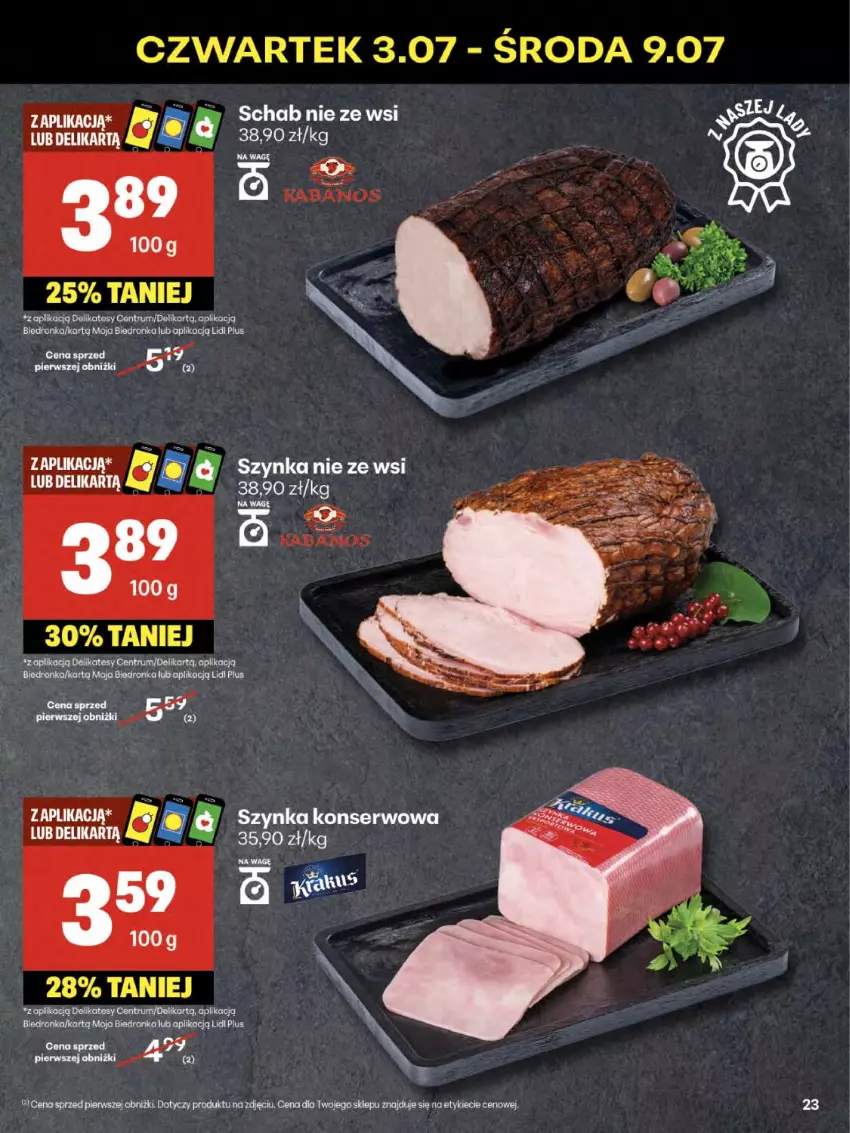 Gazetka promocyjna Delikatesy Centrum - Franczyza DC27 Czwartek - ważna 03.07 do 09.07.2025 - strona 23 - produkty: Dron, Rum, Szynka