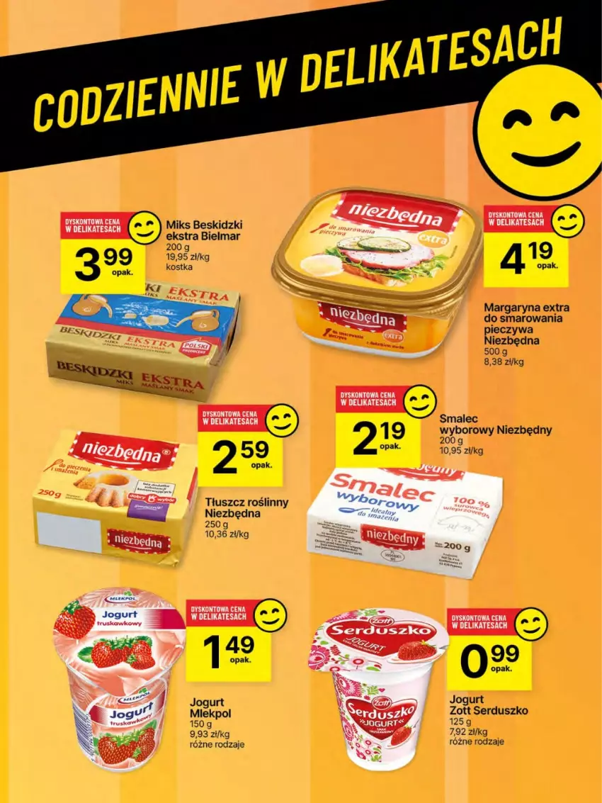 Gazetka promocyjna Delikatesy Centrum - Franczyza DC27 Czwartek - ważna 03.07 do 09.07.2025 - strona 49 - produkty: Beskidzki, Jogurt, Margaryna, Piec, Ser, Smalec, Tłuszcz roślinny, Zott