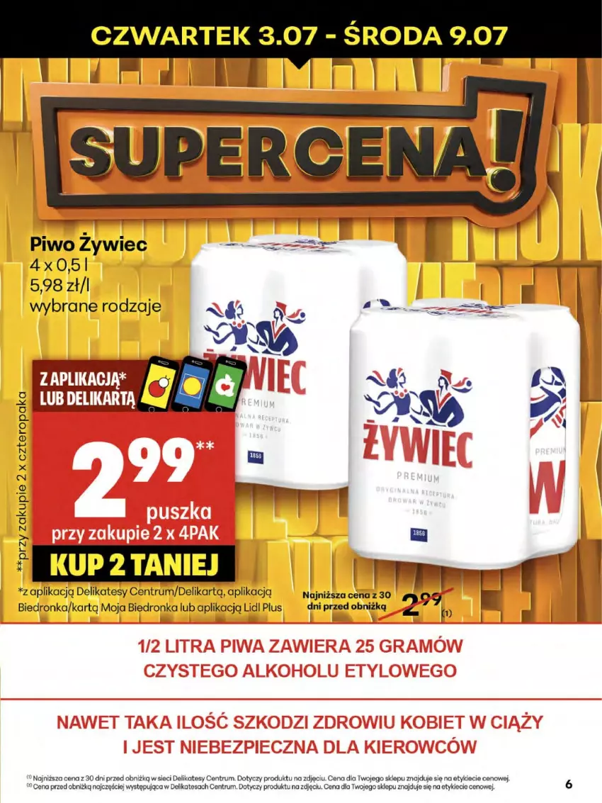 Gazetka promocyjna Delikatesy Centrum - Franczyza DC27 Czwartek - ważna 03.07 do 09.07.2025 - strona 6 - produkty: Dron, Piwo, Rum