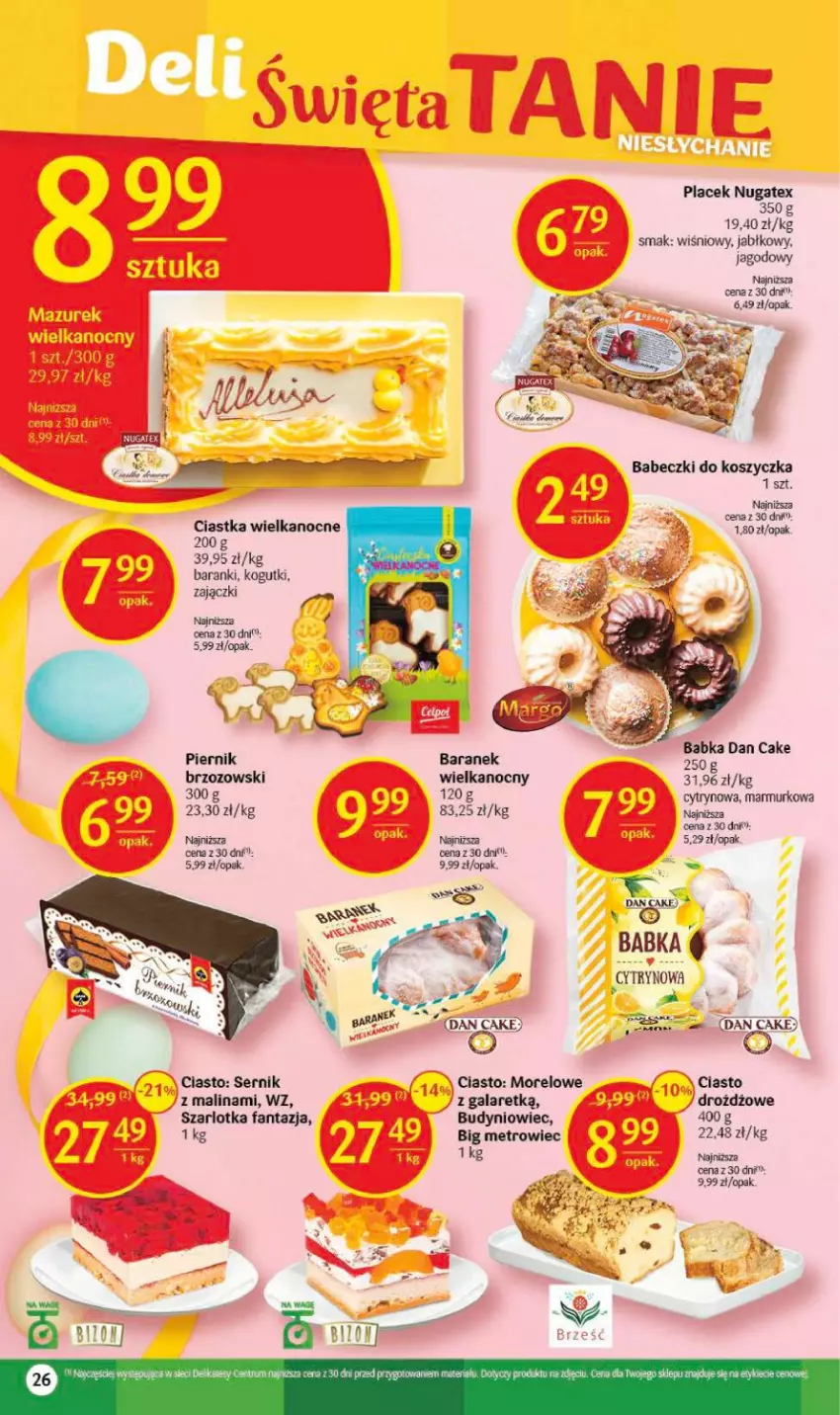 Gazetka promocyjna Delikatesy Centrum - Gazetka DC12 - ważna 23.03 do 29.03.2023 - strona 26 - produkty: Babeczki, Babka, Ciastka, Dan Cake, Fa, Fanta, Gala, Kogut, Kosz, Metro, Piernik, Rum, Ser, Szarlotka