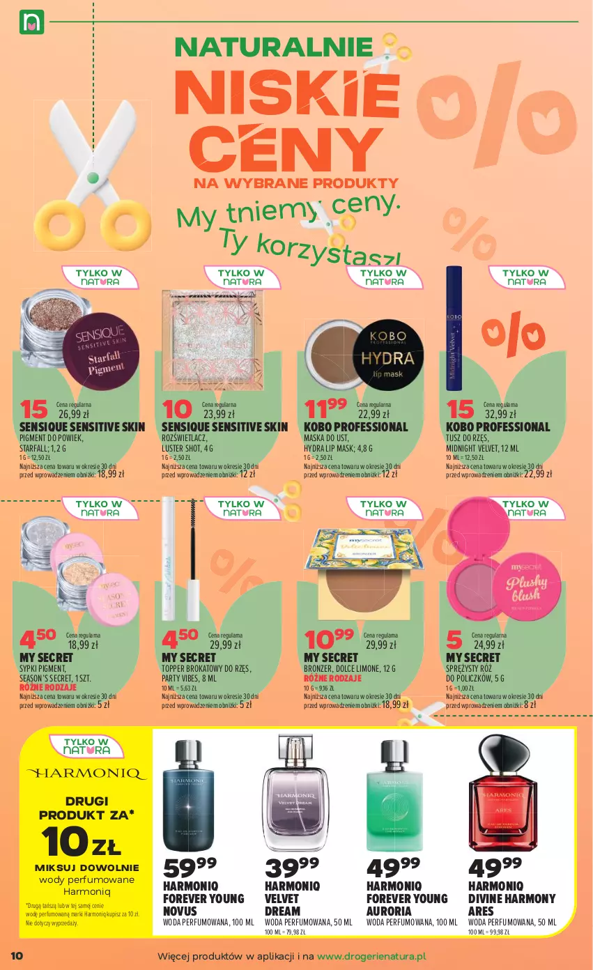 Gazetka promocyjna Drogerie Natura - Gazetka Drogerie Natura - ważna 25.08 do 07.09.2026 - strona 10 - produkty: Bronzer, Divine, Fa, KOBO, Maska, Perfum, Róż do policzków, Rozświetlacz, Top, Tusz, Velvet, Woda, Woda perfumowana