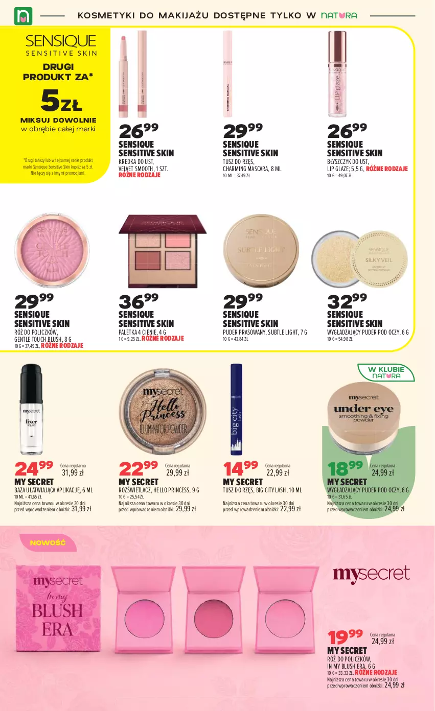 Gazetka promocyjna Drogerie Natura - Gazetka Drogerie Natura - ważna 25.08 do 07.09.2026 - strona 4 - produkty: Błyszczyk do ust, Kredka, Makijaż, Puder, Puder prasowany, Róż do policzków, Rozświetlacz, Tusz, Velvet