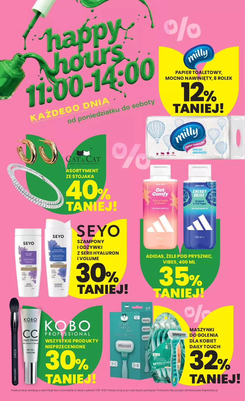 Gazetka promocyjna Drogerie Natura - Gazetka Drogerie Natura - ważna 25.08 do 07.09.2026 - strona 8 - produkty: Adidas, Papier, Papier toaletowy, Rama, Ser, Stojak, Szampon
