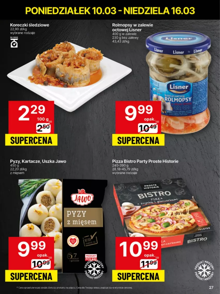 Gazetka promocyjna Delikatesy Centrum - NOWA GAZETKA Delikatesy Centrum od 10 marca! 10-16.03.2025 - ważna 10.03 do 16.03.2025 - strona 27 - produkty: Koreczki śledziowe, Lisner, Mop, Piwo, Top