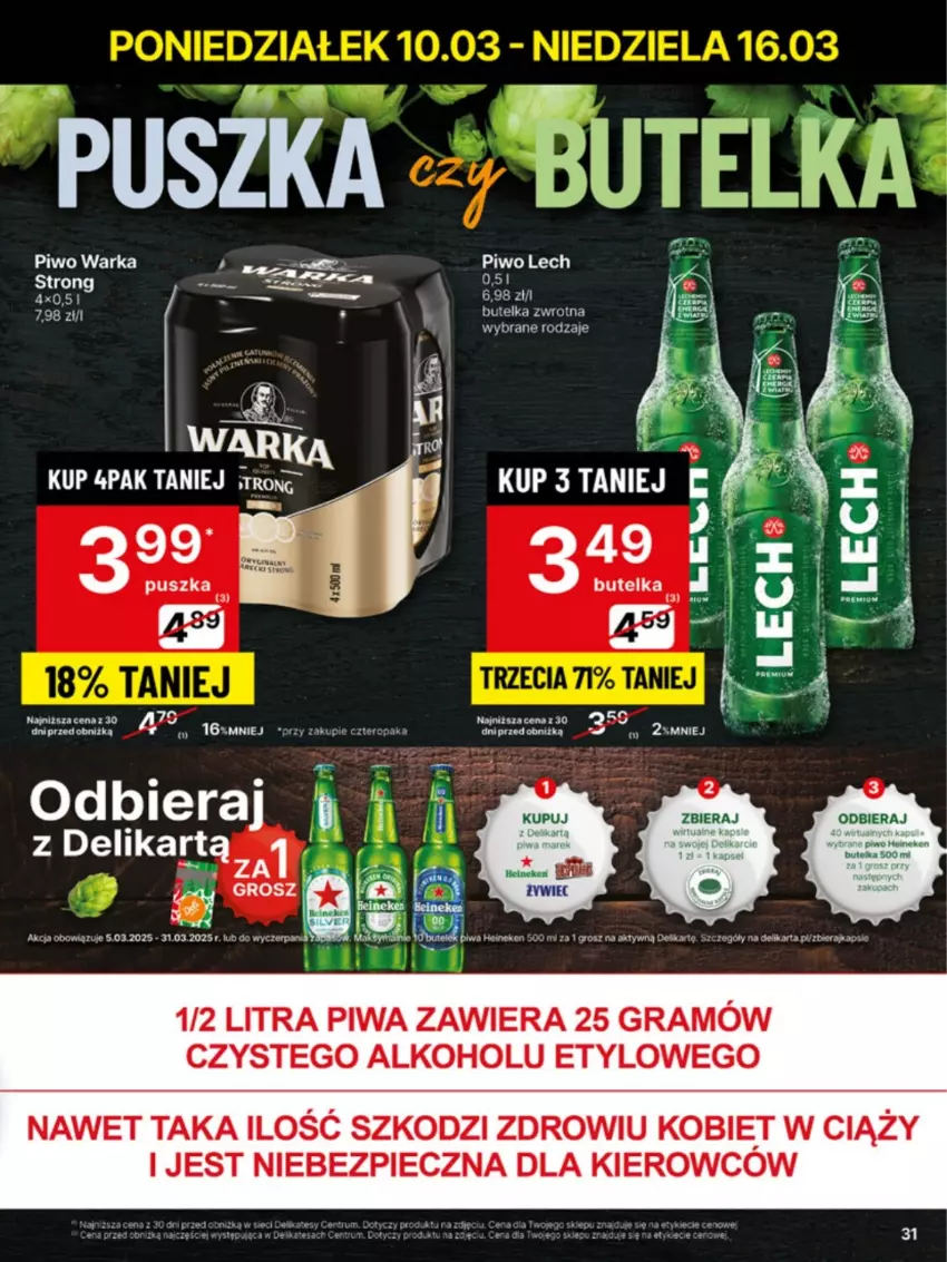 Gazetka promocyjna Delikatesy Centrum - NOWA GAZETKA Delikatesy Centrum od 10 marca! 10-16.03.2025 - ważna 10.03 do 16.03.2025 - strona 31 - produkty: Gra, Piec, Piwa, Piwo, Warka