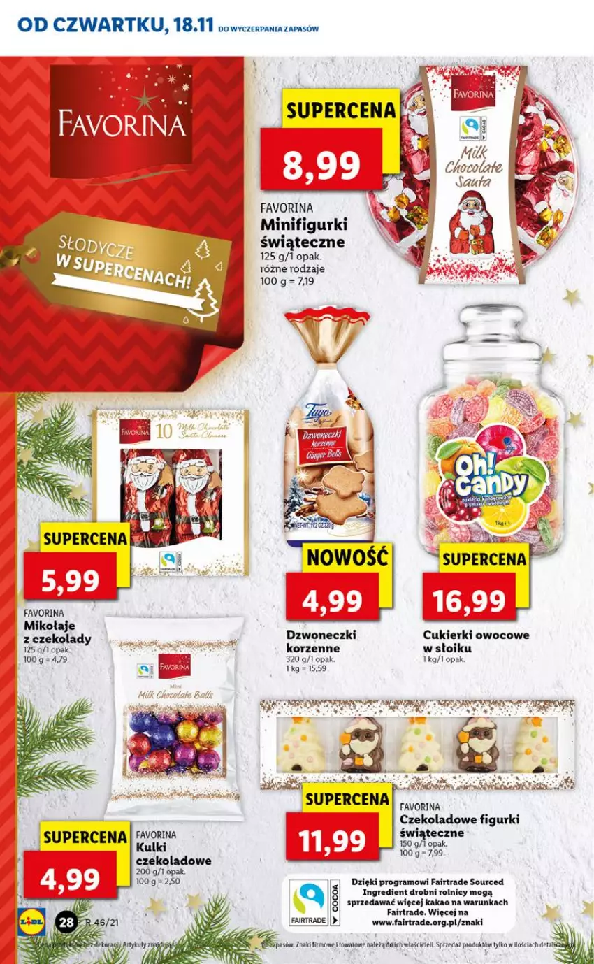 Gazetka promocyjna Lidl - GAZETKA OD 18.11 DO 21.11 - ważna 18.11 do 21.11.2021 - strona 28 - produkty: Cukier, Cukierki, Fa, Gra, Kakao, Sos