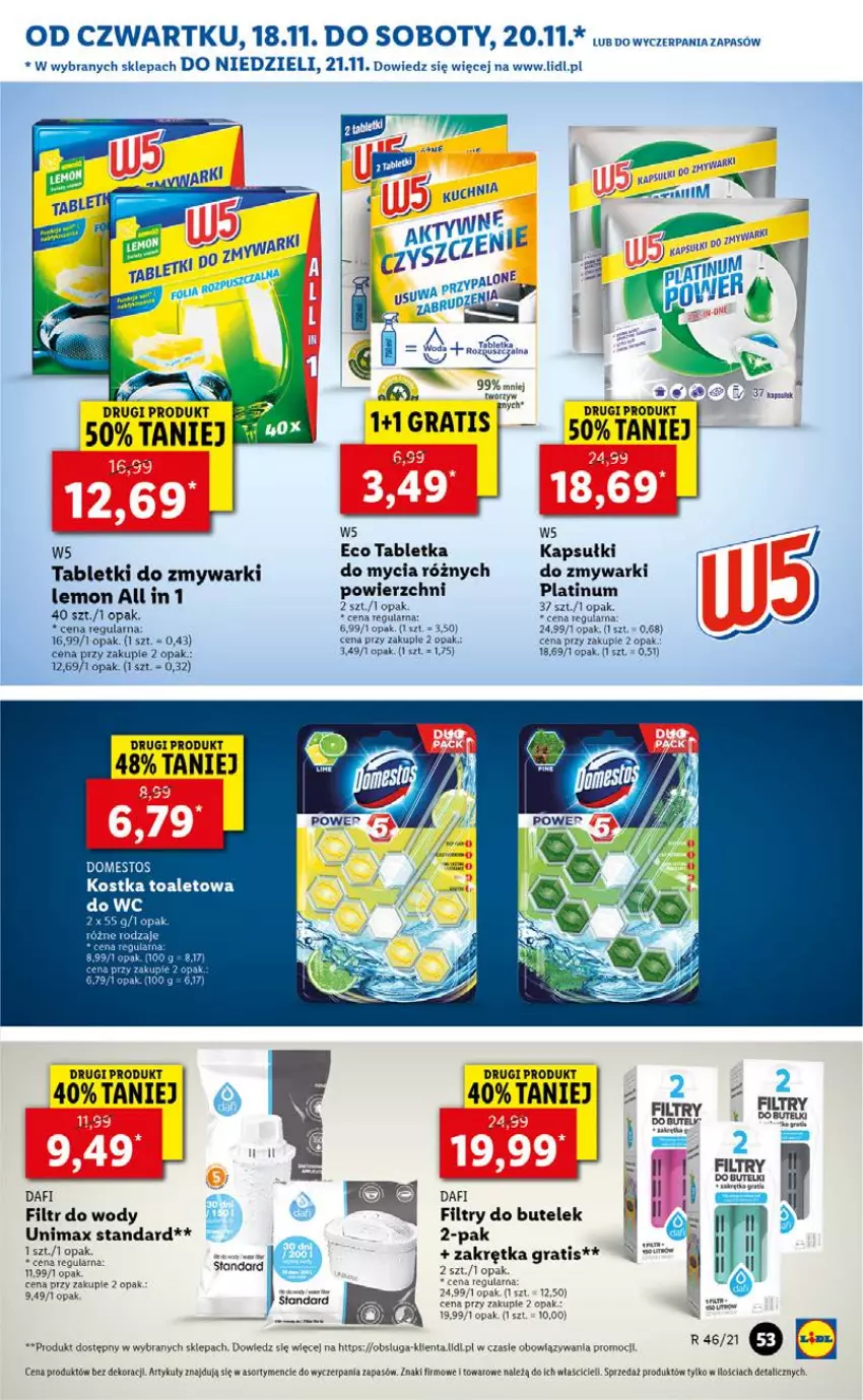 Gazetka promocyjna Lidl - GAZETKA OD 18.11 DO 21.11 - ważna 18.11 do 21.11.2021 - strona 53 - produkty: Domestos, Gra, Kuchnia, Tablet, Tabletki do zmywarki, Zmywarki