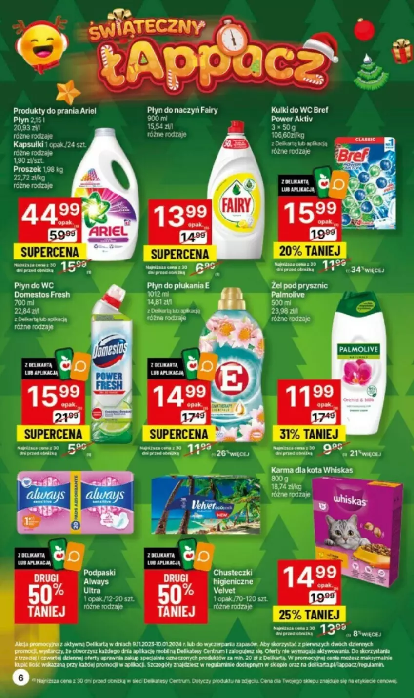 Gazetka promocyjna Delikatesy Centrum - ważna 16.11 do 22.11.2023 - strona 37 - produkty: Always, Bref, Domestos, Fa, Fairy, Kulki do wc, Płyn do wc, Rum, Velvet