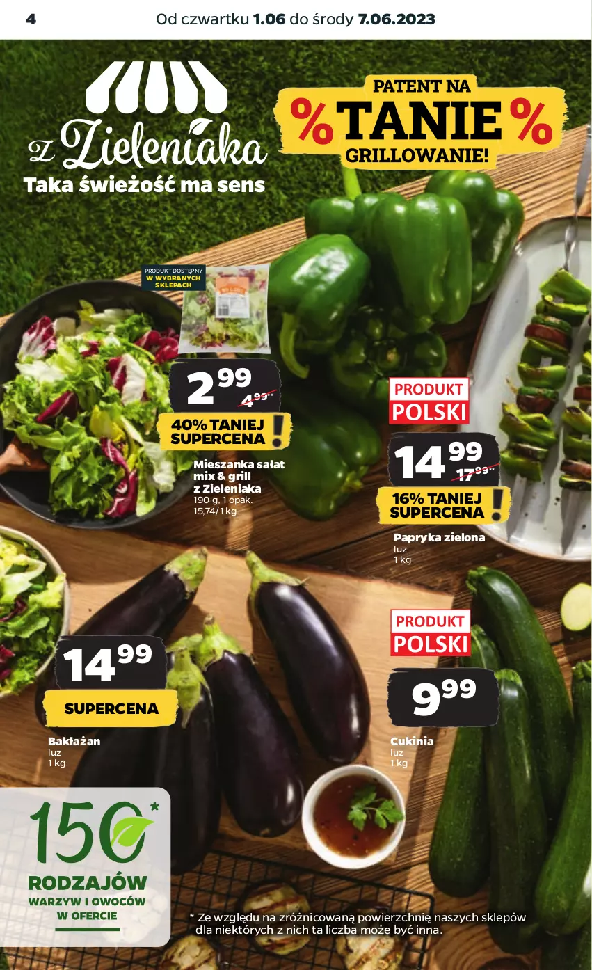 Gazetka promocyjna Netto - Artykuły spożywcze - ważna 01.06 do 07.06.2023 - strona 4 - produkty: Grill, Mieszanka sałat, Papryka, Sałat