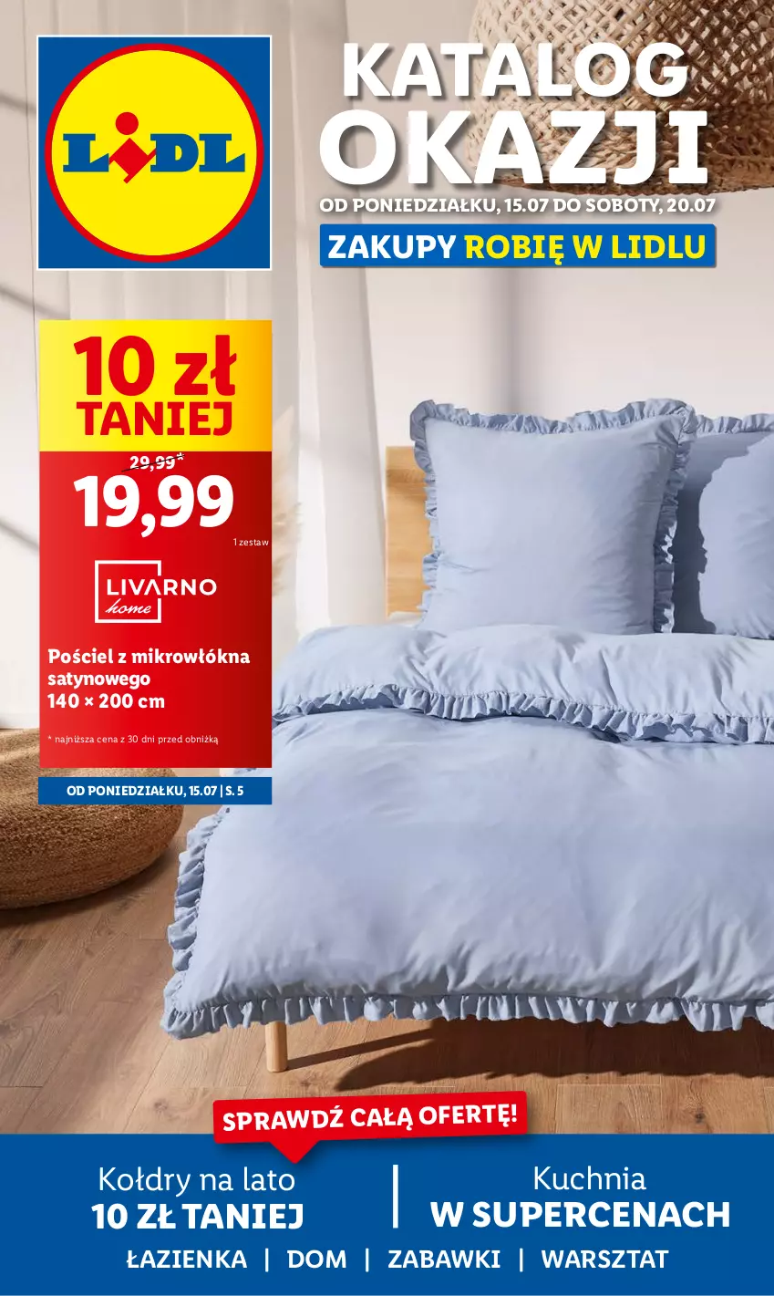 Gazetka promocyjna Lidl - GAZETKA - ważna 15.07 do 21.07.2024 - strona 1 - produkty: Kuchnia, Pościel