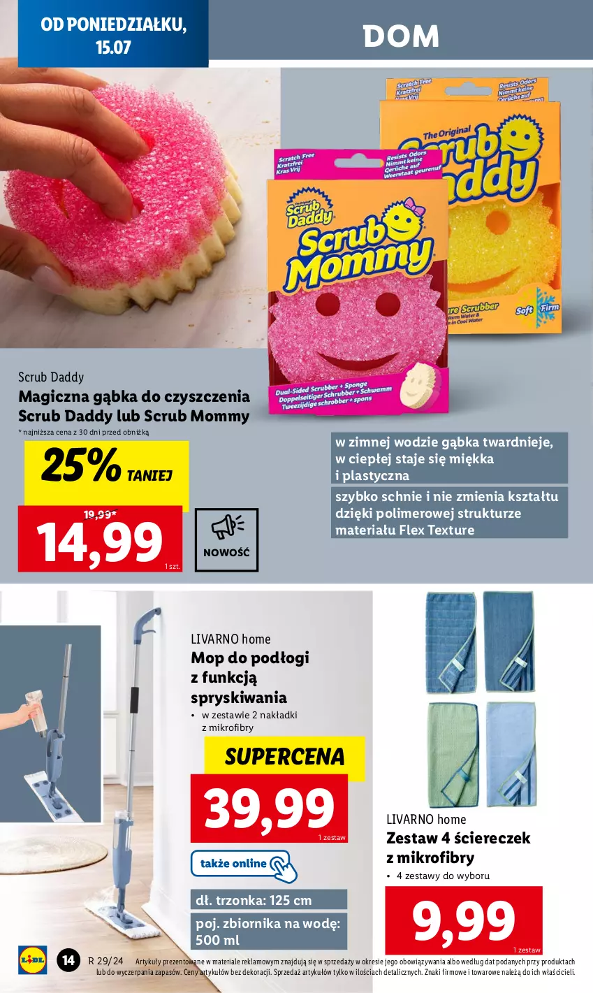 Gazetka promocyjna Lidl - GAZETKA - ważna 15.07 do 21.07.2024 - strona 14 - produkty: Ivar, Mop