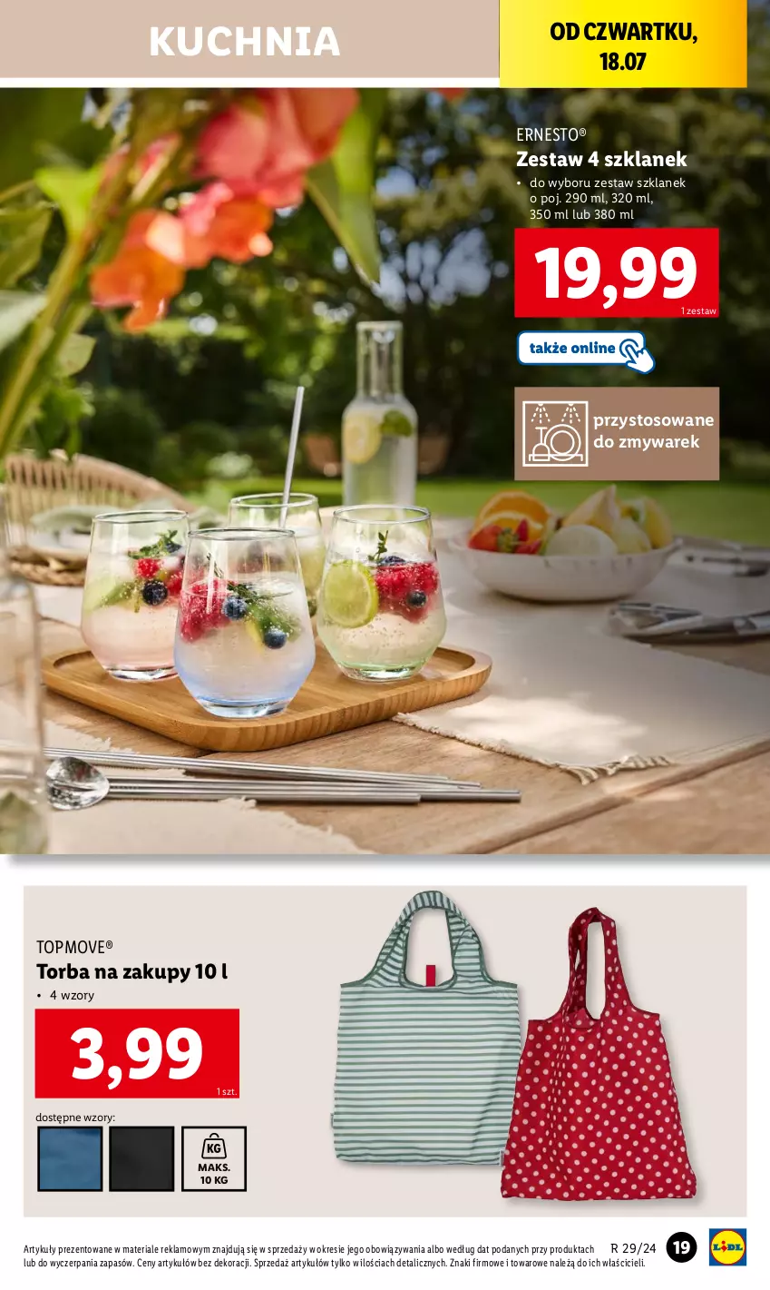 Gazetka promocyjna Lidl - GAZETKA - ważna 15.07 do 21.07.2024 - strona 19 - produkty: Kuchnia, Top, Torba, Torba na zakupy